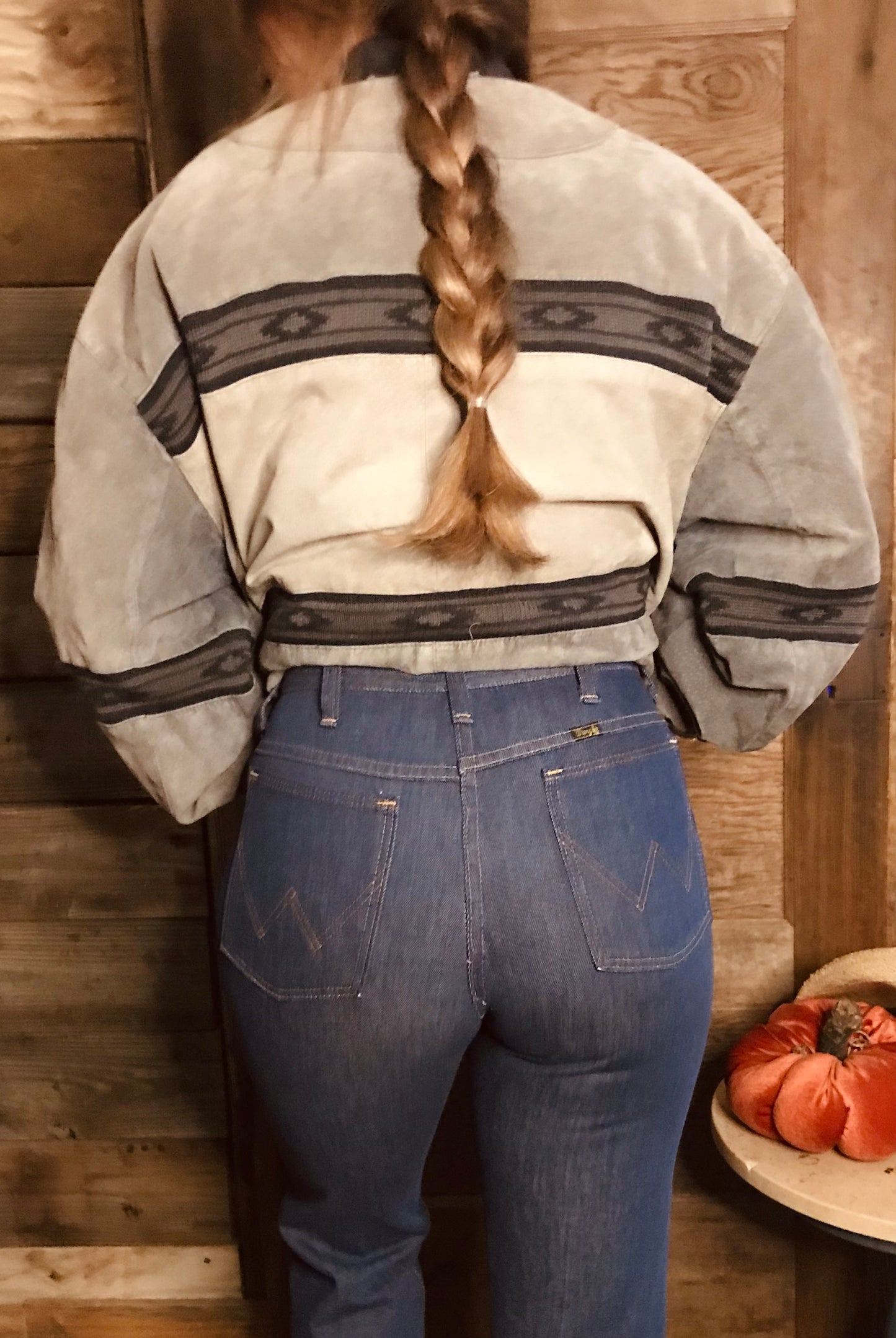 Retro Blue Wrangler Jeans (27.5”-28” Waist)
