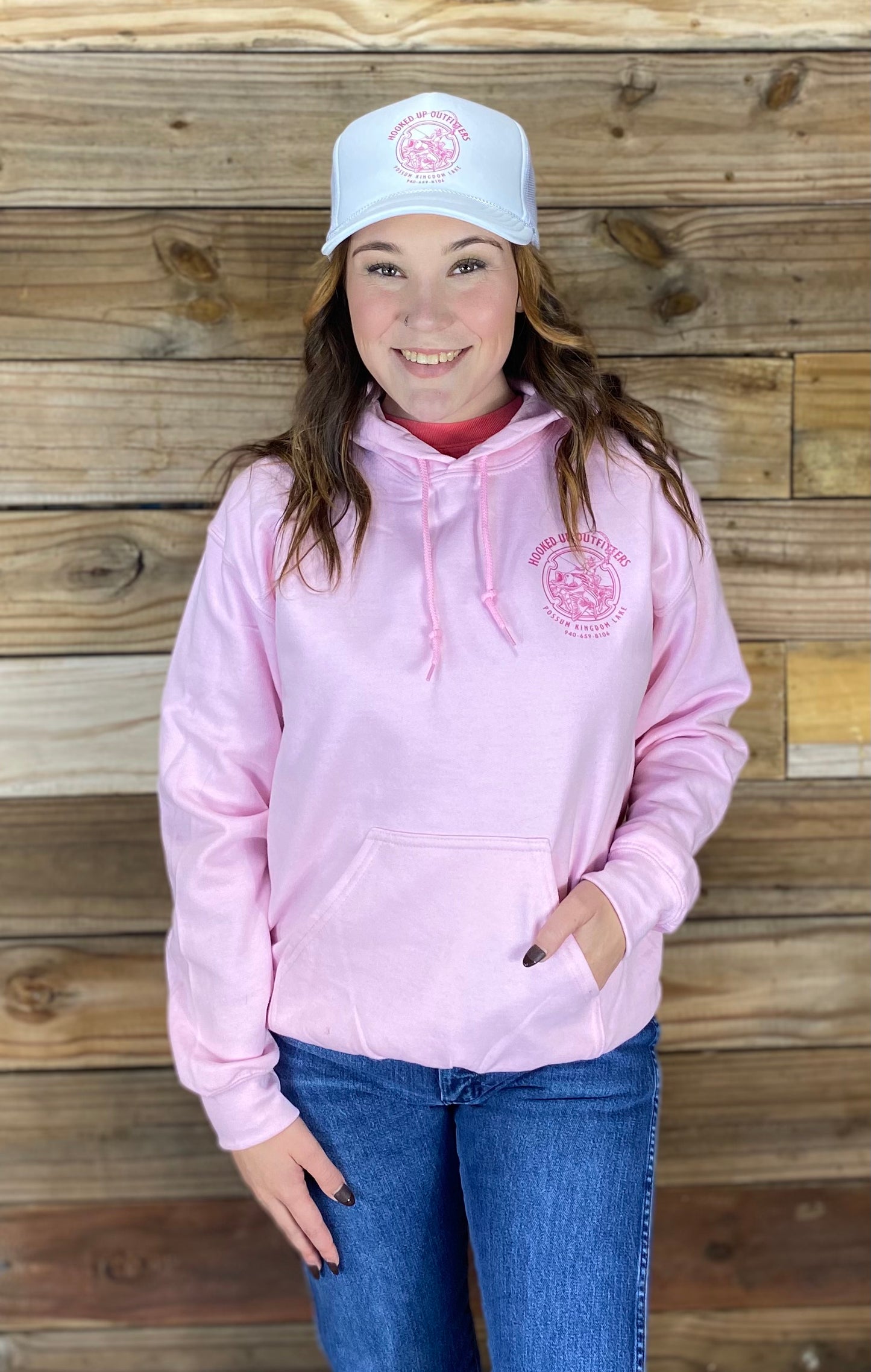 HookedUp Outfitters Hoodie Pink
