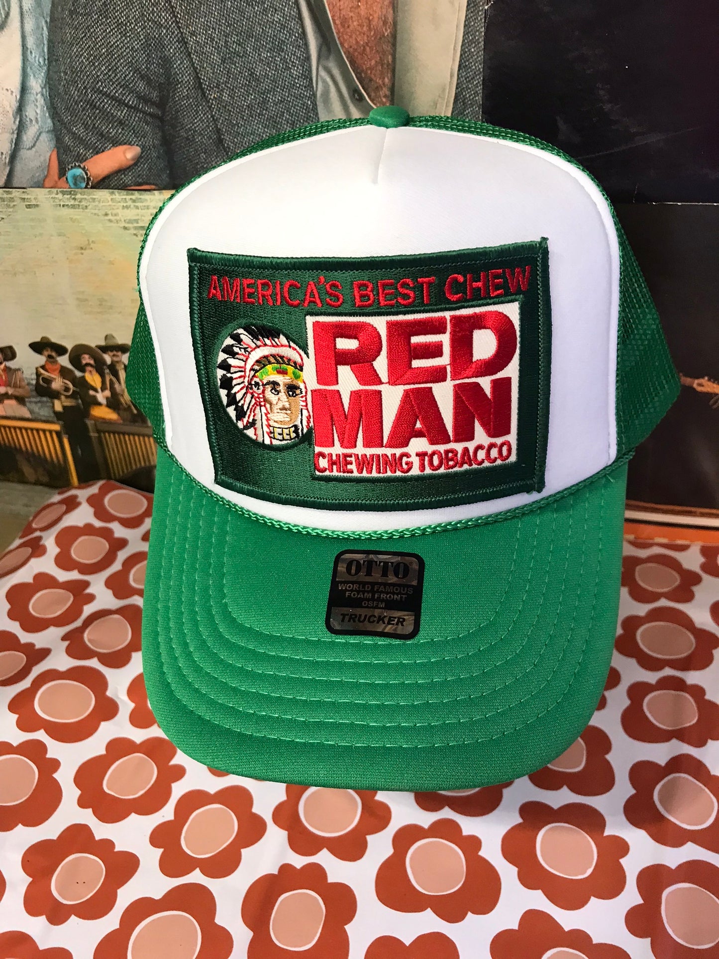 Red Man Patch Hat