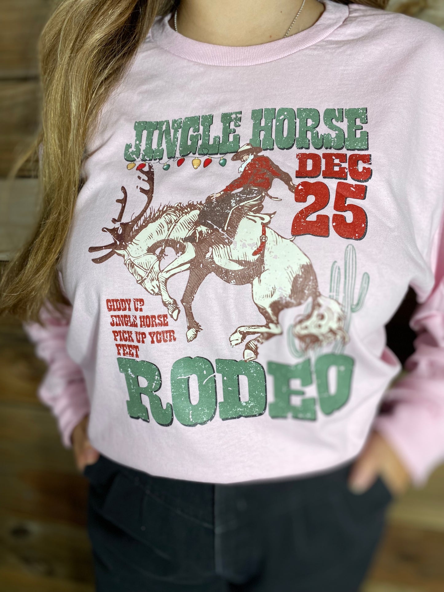 Jingle Horse Rodeo Shirt Pink