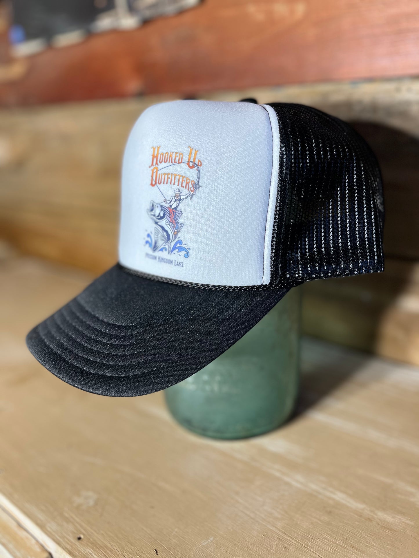 Hooked Up Outfitters Hat Black & White