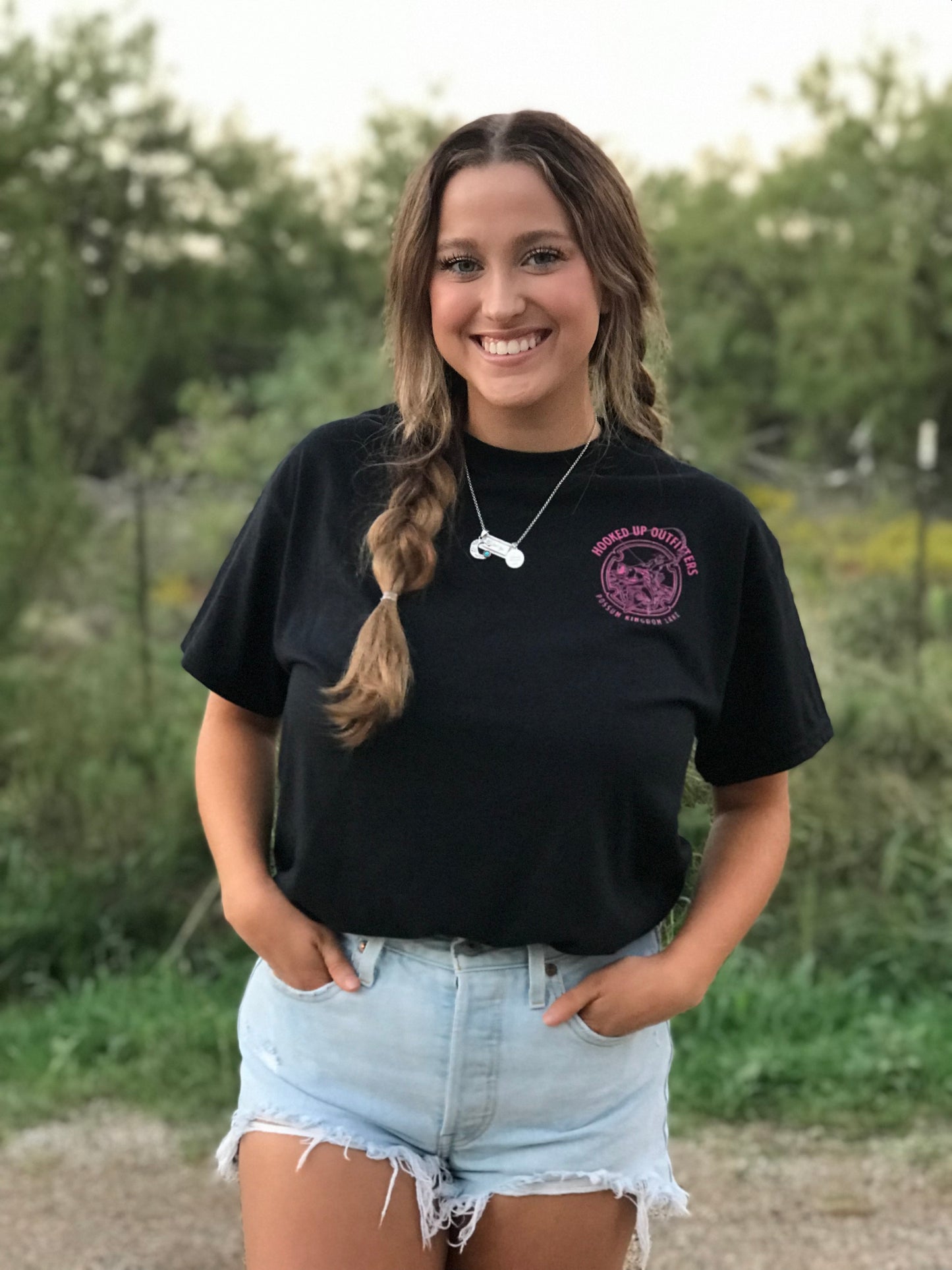 HookedUp Outfitters T-Shirt Black & Pink