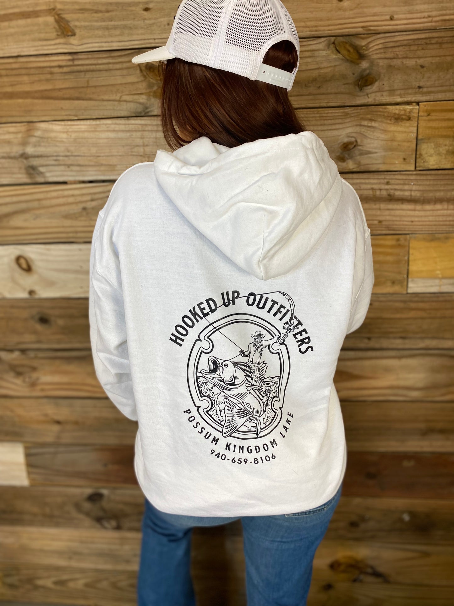 HookedUp White Hoodie
