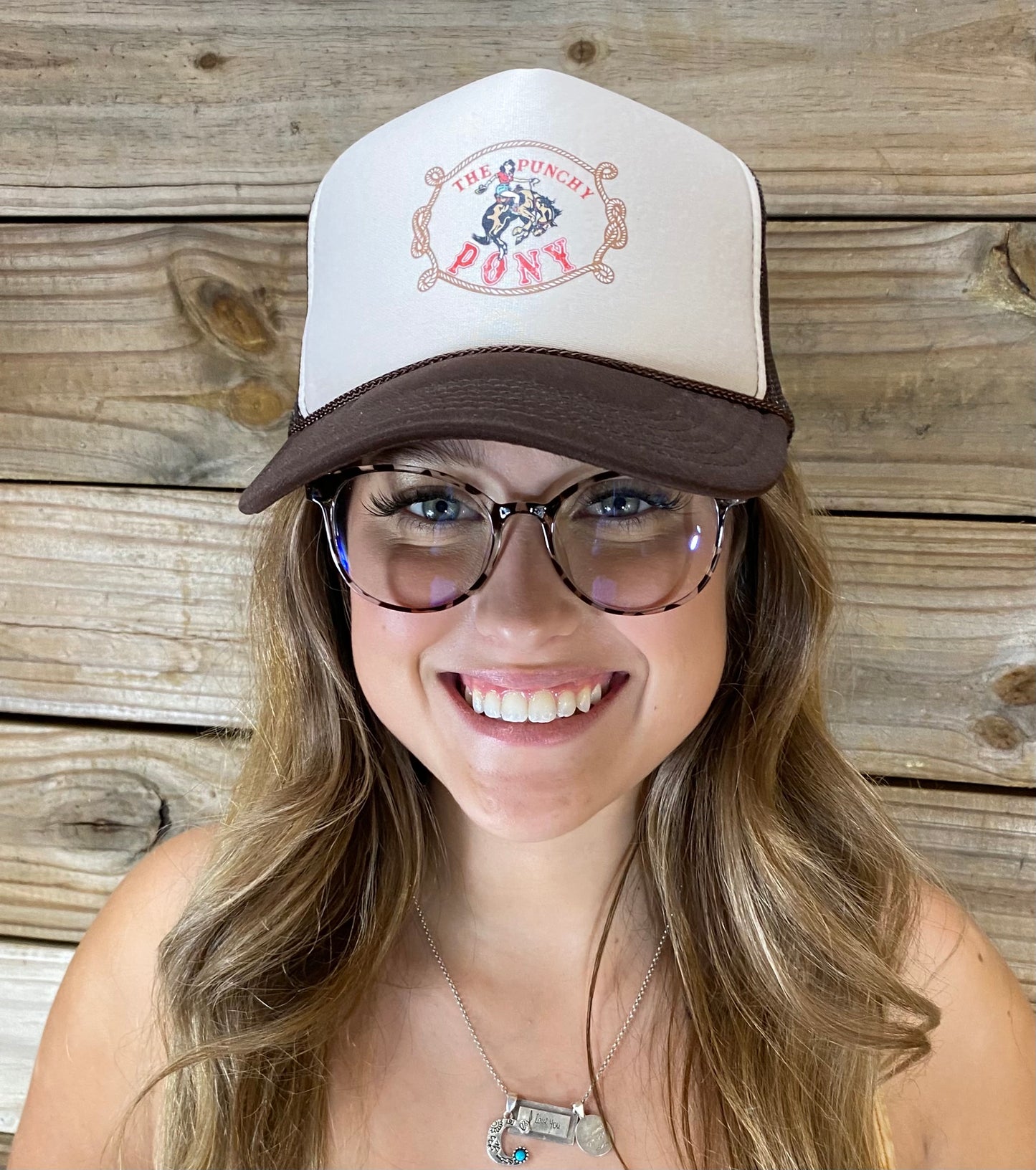 Tan and Brown Punchy Pony Hat