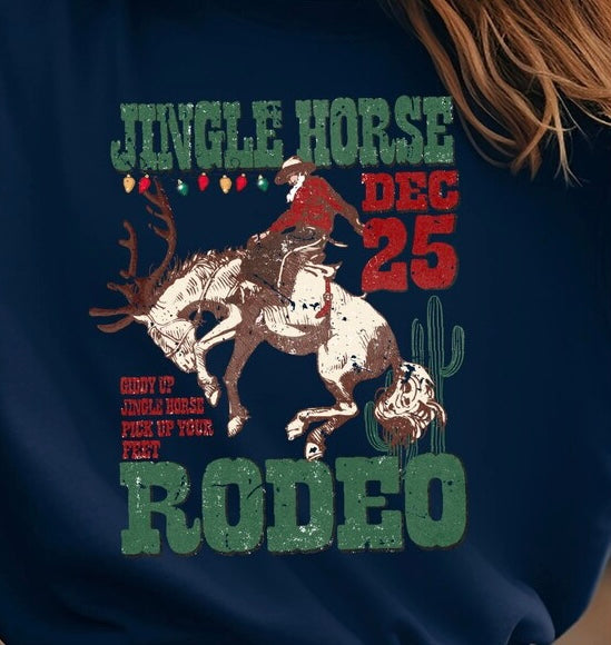 Jingle Horse Rodeo Shirt Navy
