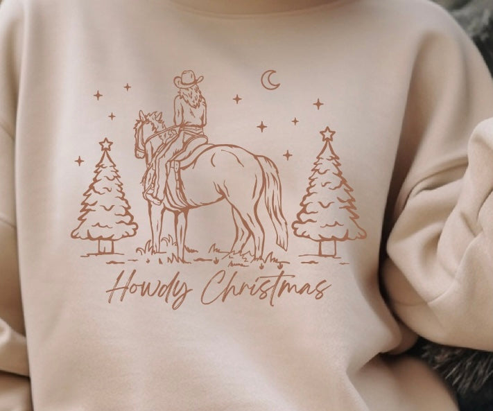 Howdy Christmas Cowgirl Sand