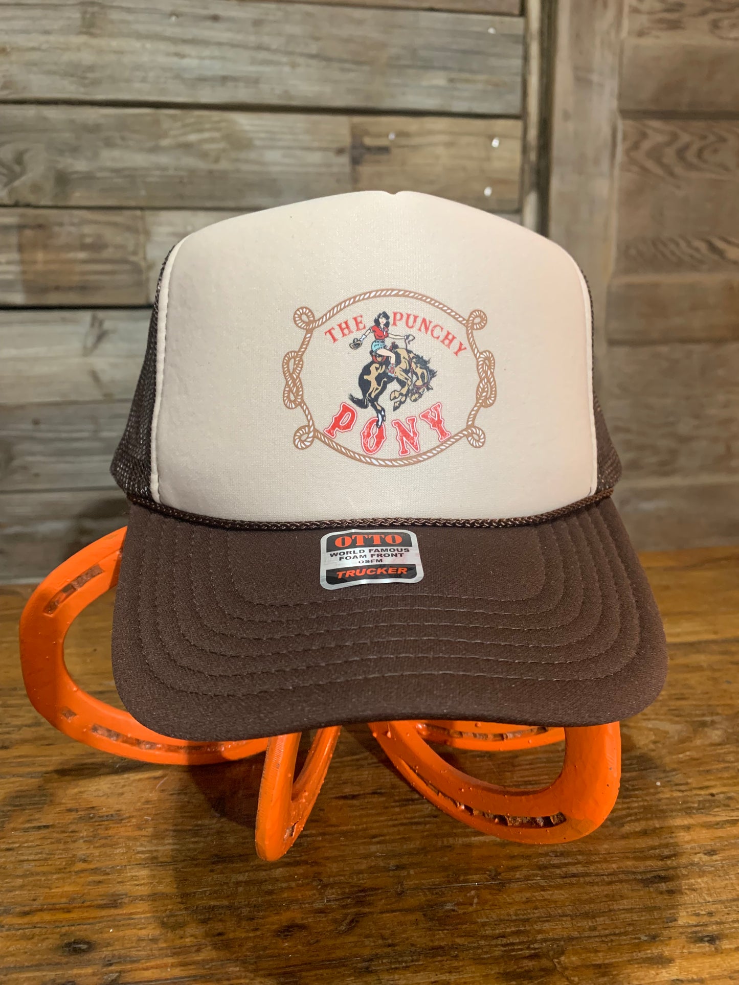 Tan and Brown Punchy Pony Hat