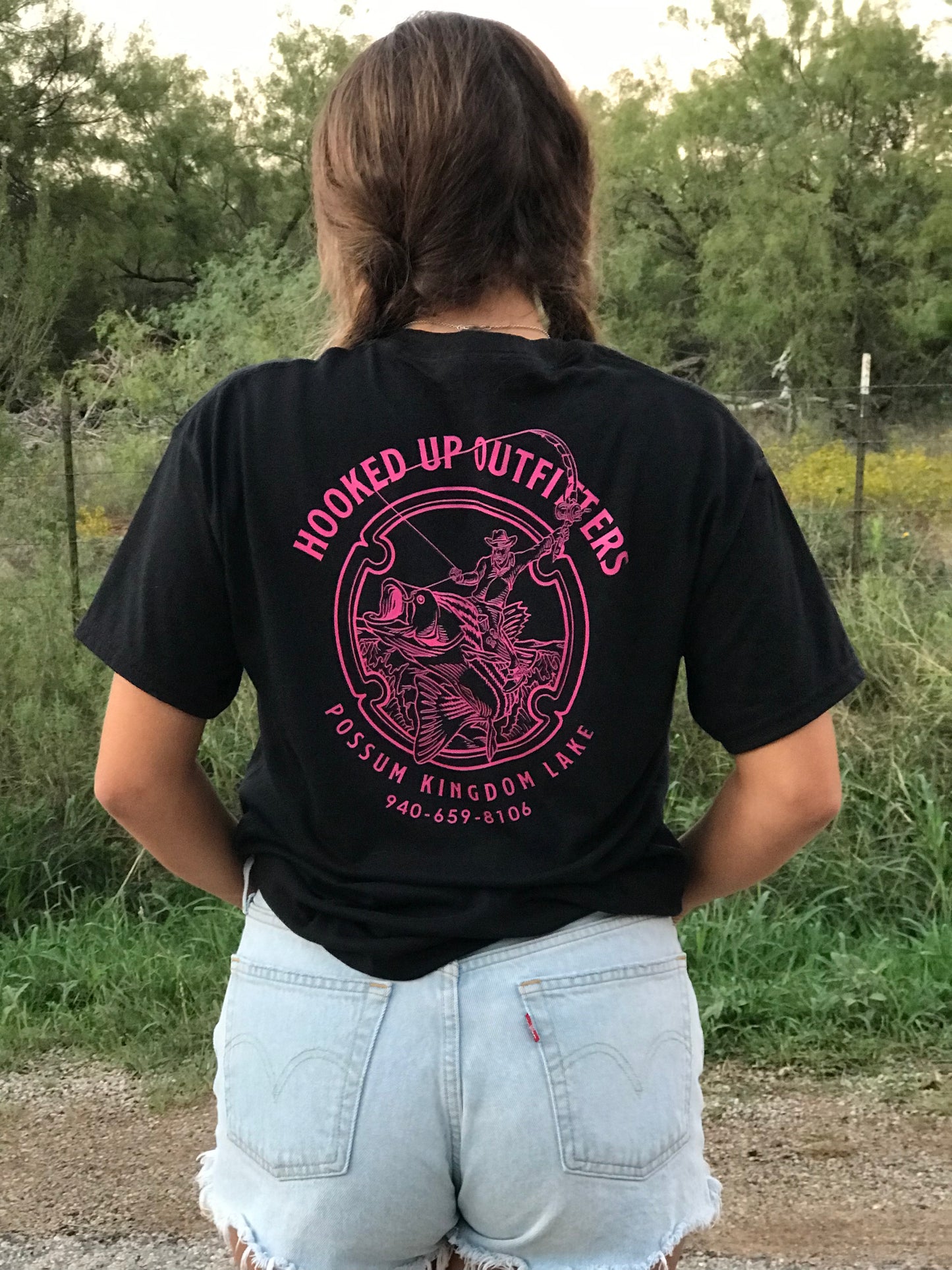 HookedUp Outfitters T-Shirt Black & Pink