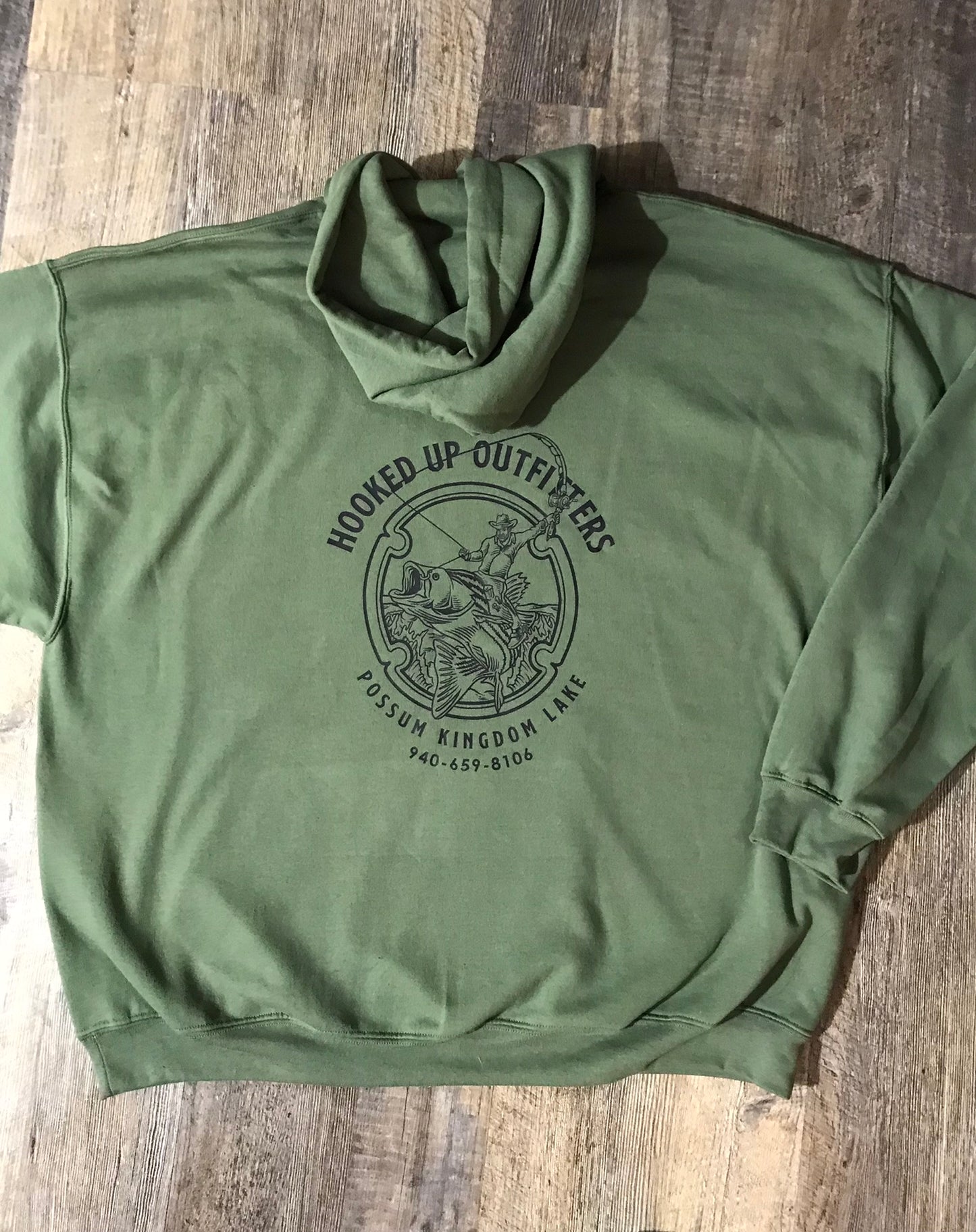 HookedUp Outfitters Hoodie Army Green