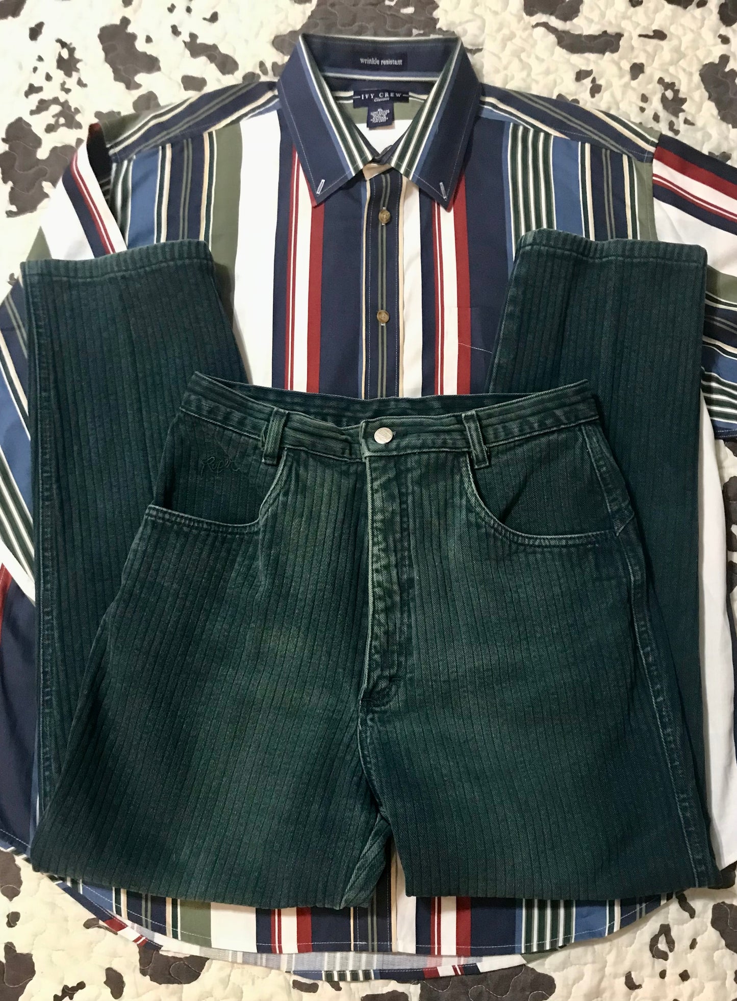 Guadalupe Green Roper Jeans (29.5” Waist)