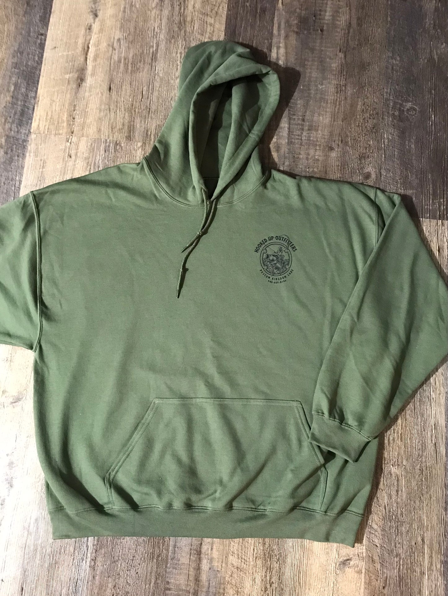 HookedUp Outfitters Hoodie Army Green
