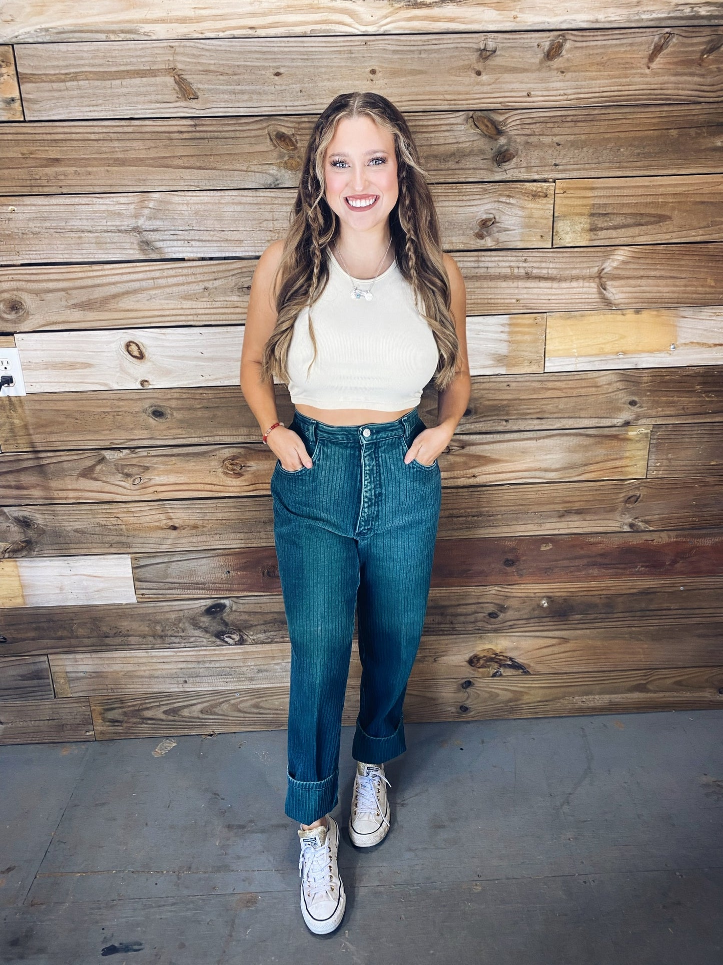 Guadalupe Green Roper Jeans (29.5” Waist)